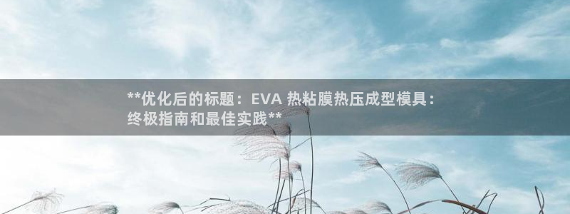 易倍申的价格：**优化后的标题：EVA 热粘膜热压成型模
