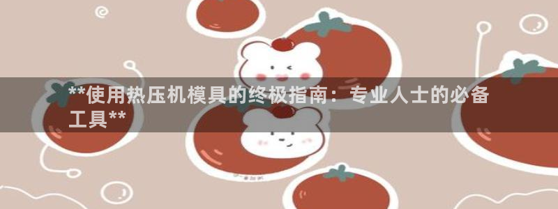 易倍达科技有限公司代运营：**使用热压机模具的终极指南：