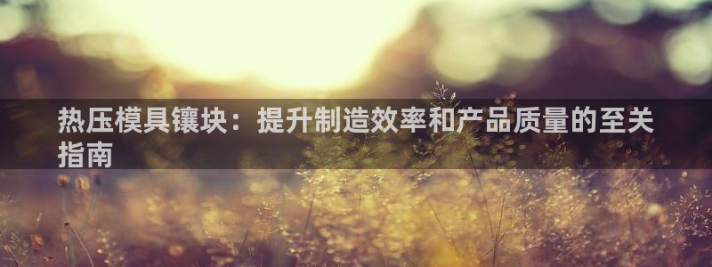 emc测试频率范围：热压模具镶块：提升制造效率和产品质量